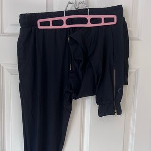 Black Everday Zipper Joggers, size M